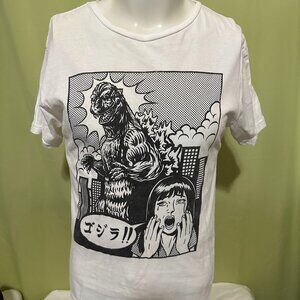 Godzilla Japan Toho Men's White T Shirt Small